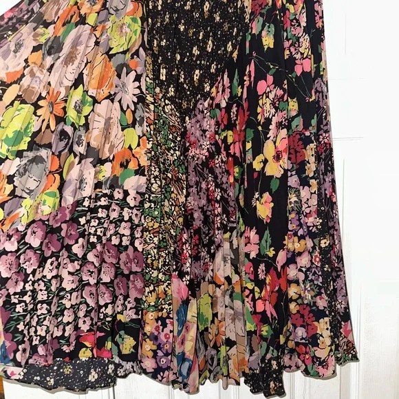 Floral Patchwork Midi Skirt - Picture 2 of 6